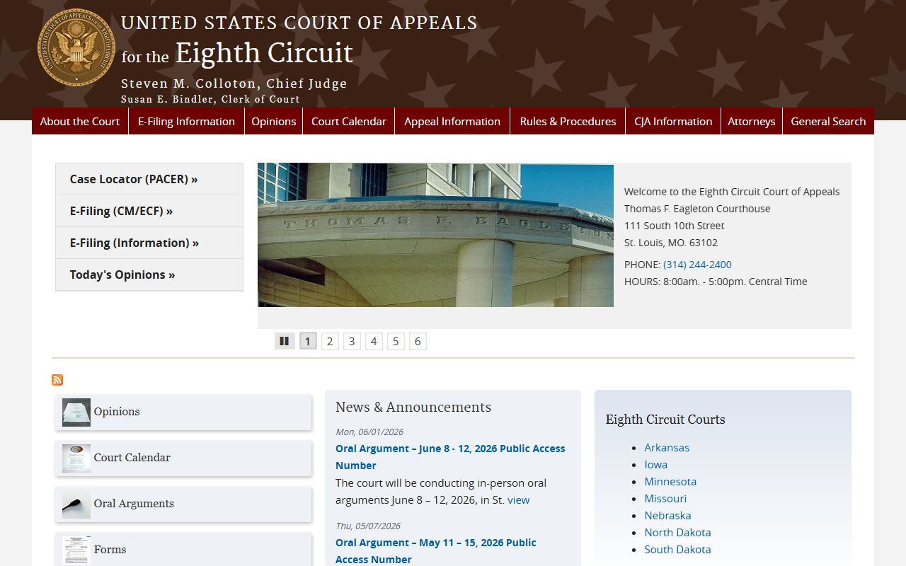 Kittson County Court Administrator records and Eighth Circuit court context