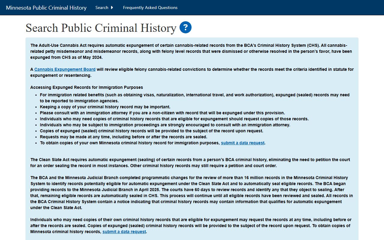 Kittson County criminal court records BCA search form