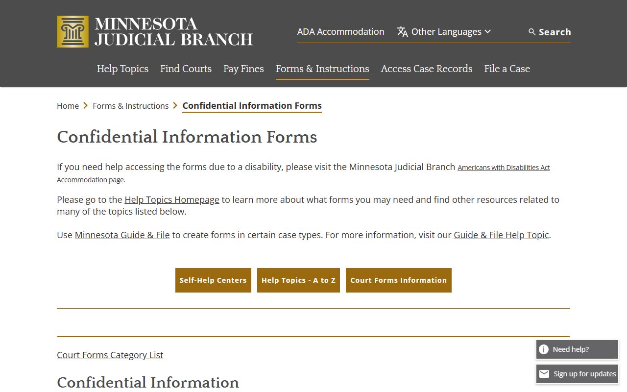 Kittson County probate records confidential information forms
