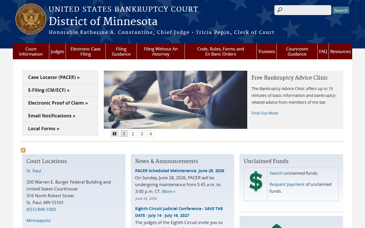 Kittson County probate records and Minnesota bankruptcy court distinction
